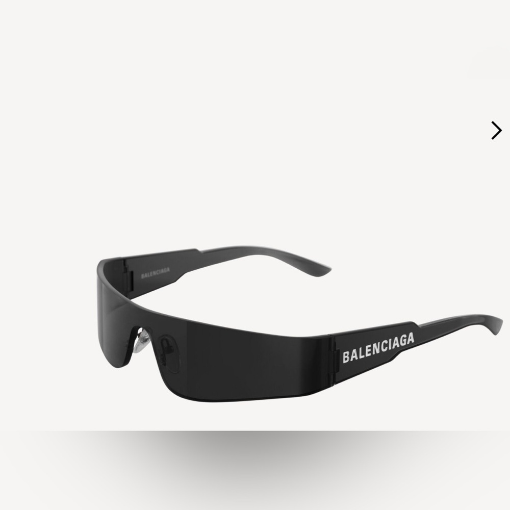 Balenciaga MONO RECTANGLE SUNGLASSES IN BLACK - Picture 1 of 6